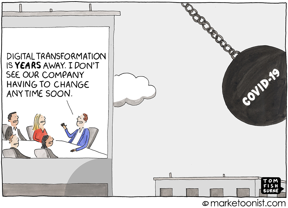 Digital Transformation cartoon